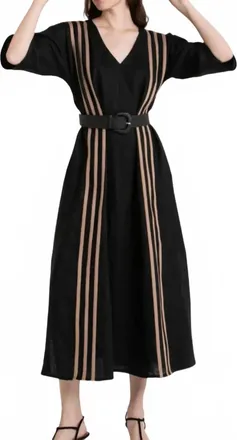 Purotatto Kimono Dress In Black