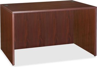 Lorell Essentials Series Rectangular Desk Shell - 47.3 x 23.6 x 29.5 - Finish: Laminate, Mahogany - Leveling Glide