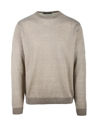 Daniele Fiesoli Beige Fine-Knit Linen-Blend Pullover