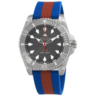 Gucci Dive Automatic Dark Grey Dial Unisex Watch YA136352