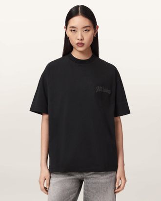 AllSaints Cotton Odyssey Etta Oversized T-Shirt, Size: XS