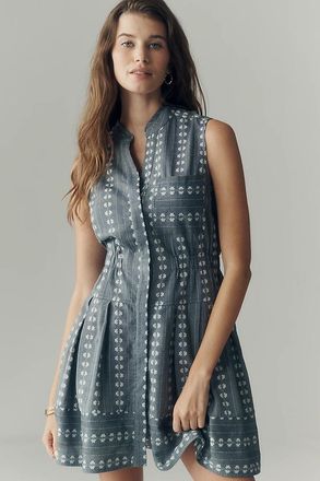 Maeve Sleeveless V-Neck Shirtdress