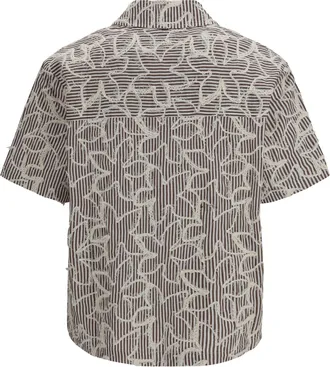 S&eacute;fr Mens Dayot Shirt By The Pool Stripe Cotton; Polyester