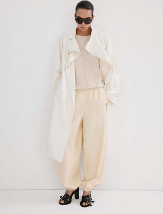 Mango Pullover maglia aperto maniche lunghe sabbia - Donna - XS - MANGO