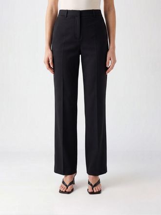 Moschino Pantaloni straight in lana a vita bassa con pince