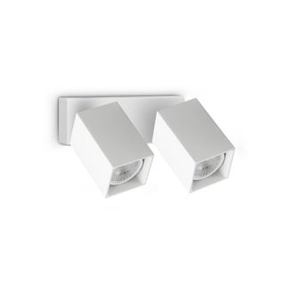 Netlighting Dynamite Square Twin Ceiling Spotlight White 2x GU10