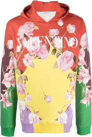 Valentino Garavani Rose-Print Hoodie