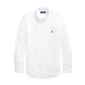 Polo Ralph Lauren Stretch Katoen Custom Shirt - Heren - Casual Overhemden - Wit - M - Katoen - Overhemden