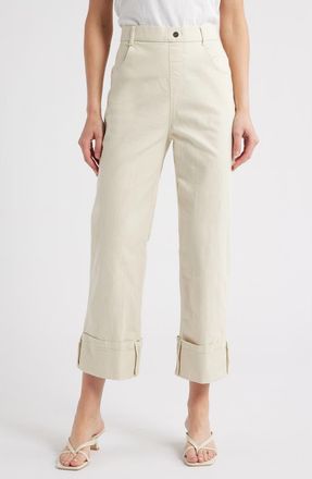 Hue Cuffed Skimmer Jeans in Sand at Nordstrom, Size X-Large