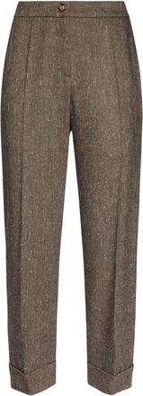 Elena Miro Pantaloni sartoriali con risvolto - - Trousers - Donna - Marrone - S