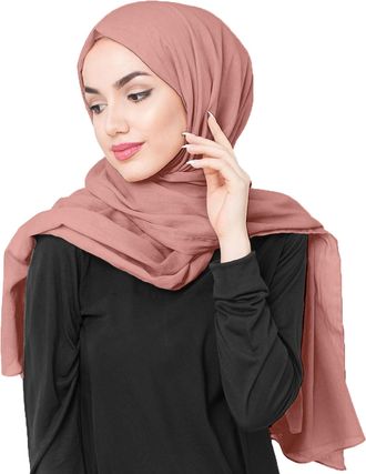 Generic All In Here PLAIN Maxi SCARF SHAWL HIJAB WRAP HEAD TURBAN FOR LADIES WOMEN (Salmon Pink 1)