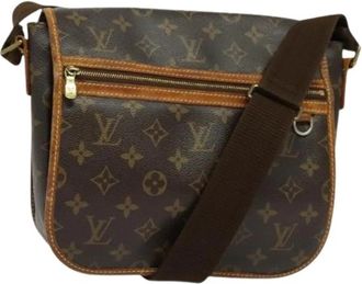 Louis Vuitton Tweedehands Canvas Louis Vuitton tassen - Dames - Vintage Schoudertas - Bruin - ONE Size - Leer - Vintage