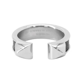 Herm&egrave;s Black Metal Band Ring (Pre-Owned)