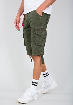 Alpha Industries Cargobermudas ALPHA INDUSTRIES Jet Short, Herren, Gr. 30, N-Gr, gr&uuml;n (schwarz olive), Web, Obermaterial: 100% Baumwolle, unifarben, normal knieumspiel
