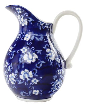 Euroceramica Blue Garden Pitcher