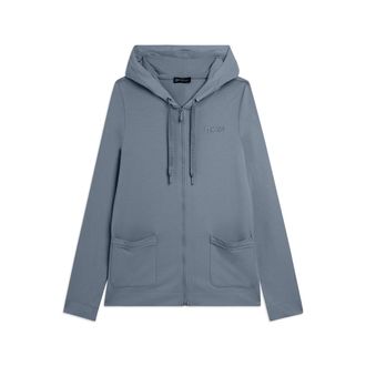 Freddy Felpa Cappuccio Zip con strass e inserto effetto seta