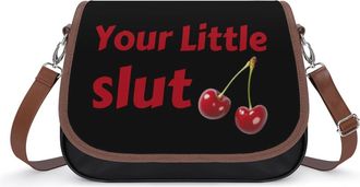 Generic Your Little Slut Small Womens Crossbody Bags Shoulder Handbag with Adjustable Strap for Travel