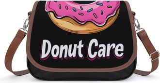 Generic Donut Care Womens Crossbody Bag Fashion Shoulder Handbags Message Tote Bag with Adjustable Strap