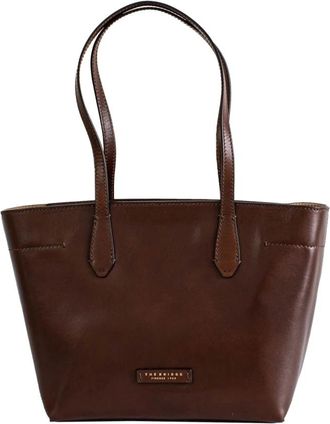 The Bridge Klassieke leren shopper tas voor de schouder - Dames - Shoppers - Bruin - ONE Size - Leer - Tassen