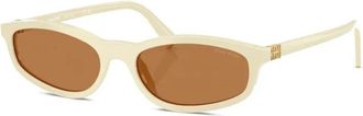 Miu Miu MU A06S 21D90Q Zonnebrillen - Dames - Zonnebrillen - Wit - 54 MM - Accessoires