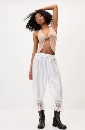 Twik Womens Lace ankle blousing pant