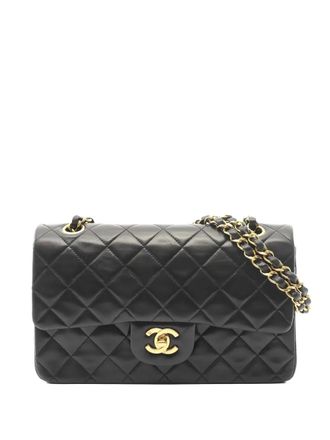 Chanel 1994-1996 Matelasse W flap W shoulder bag - Black