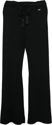 Tom Ford rose detail trousers - women - Viscose/Silk/Polyamide/Polyurethane - L - Black