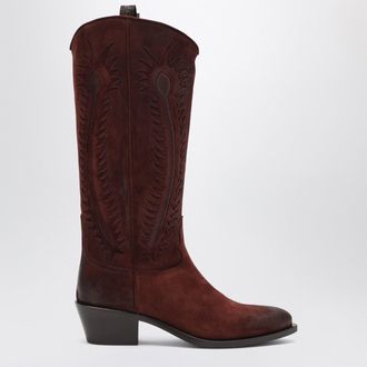Sartore Brown suede Frida western boot