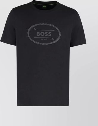 HUGO BOSS cotton ribbed crew-neck t-shirt