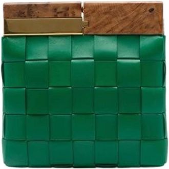 Bottega Veneta Pre-owned Snap Clutch - - Pre-owned - Donna - Verde - ONE SIZE