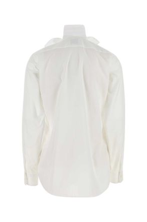 Moschino Womens Embroidered Cotton Shirt 1001 Exterior: Camicie