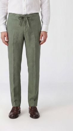 120% Lino Pantaloni con coulisse in misto lino