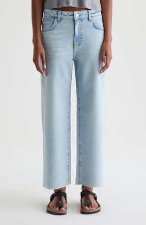AG - Adriano Goldschmied Saige Raw Hem Ankle Wide Leg Jeans in Harvest at Nordstrom, Size 26