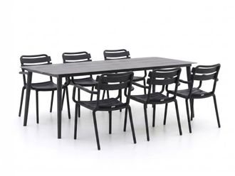 Forza Furniture Forza Vico/Sora 220cm dining tuinset 7-delig stapelbaar