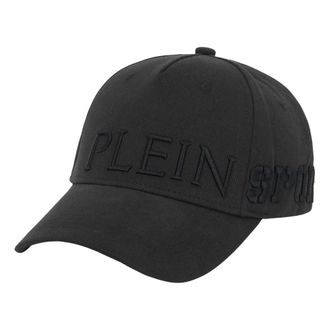 Plein Sport Baseball Cap PS - Heren - Outdoor handschoenen - Zwart - ONE Size - Katoen - Fitness