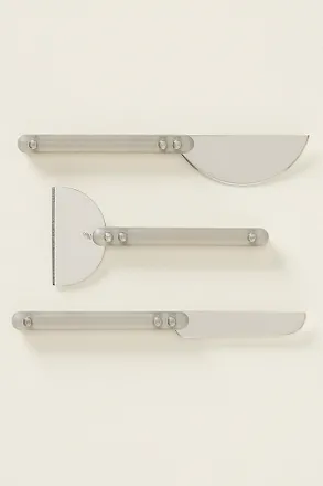 Anthropologie Holcomb Studio Wedge Cheese Knives, Set of 3