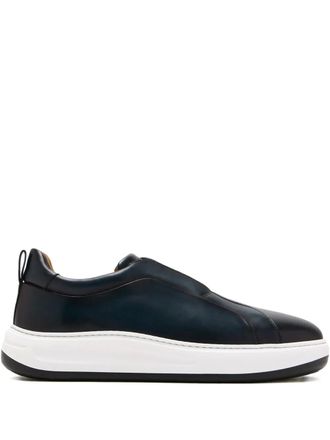 Magnanni Casaro leather slip-on sneakers - men - Rubber/Leather/Leather - 42.5 - Blue
