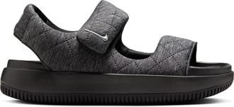 Nike Nike Calm SE Womens Sandals (HJ9000-002, Black/Black/Metallic Silver), Black/Black/Metallic Silver, 3.5 UK