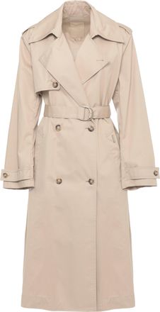 Woolrich Beige Tech Double-Breasted Trench Coat