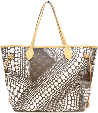 Louis Vuitton Brown White Monogram Tote Bag (Pre-Owned)