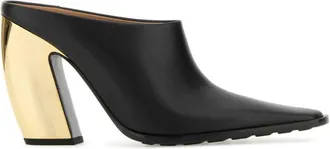 Bottega Veneta Black Leather Mules