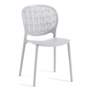 Siediti Fuori e Dentro Set de 6 sillas de jard&iacute;n apilables en resina gris