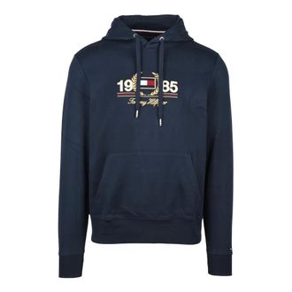 Tommy Hilfiger Hoodies, male, Blue, Size: 2XL Hooded Sweatshirt