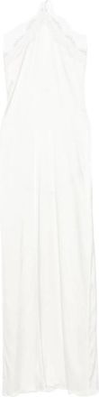 Os&eacute;ree Lace-trim Halterneck Maxi Dress