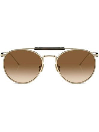 Brunello Cucinelli BC2004ST round-frame sunglasses - unisex - Titanium - 52 - 501651
