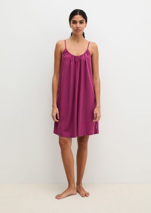 Marc O'Polo Nachthemd MARC OPOLO, Damen, Gr. XL (46), N-Gr, himbeer pink, Jersey, Obermaterial: 64% Viskose, 36% Baumwolle, kniefrei, Rundhals, Kleider Nachthemd,