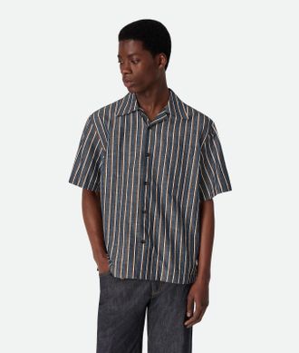 Bottega Veneta Stripe Cotton And Linen Shirt - Bottega Veneta