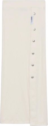 GCDS Gcds, Rokken, Dames, Wit, M, Polyester, Knitted Midi Rok met Knopen