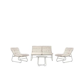 Klast Conjunto de jard&iacute;n con sof&aacute; de 2 plazas, 2 sillones y mesa de centro
