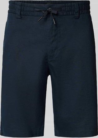 Boss Orange by Hugo Boss BOSS Orange Tapered Chinoshorts aus Leinen-Mix Modell DS_3S in Marine, Gr&ouml;&szlig;e 30